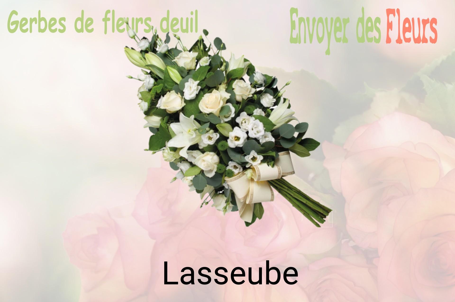 Gerbe de fleurs de deuil livrée à Lasseube
